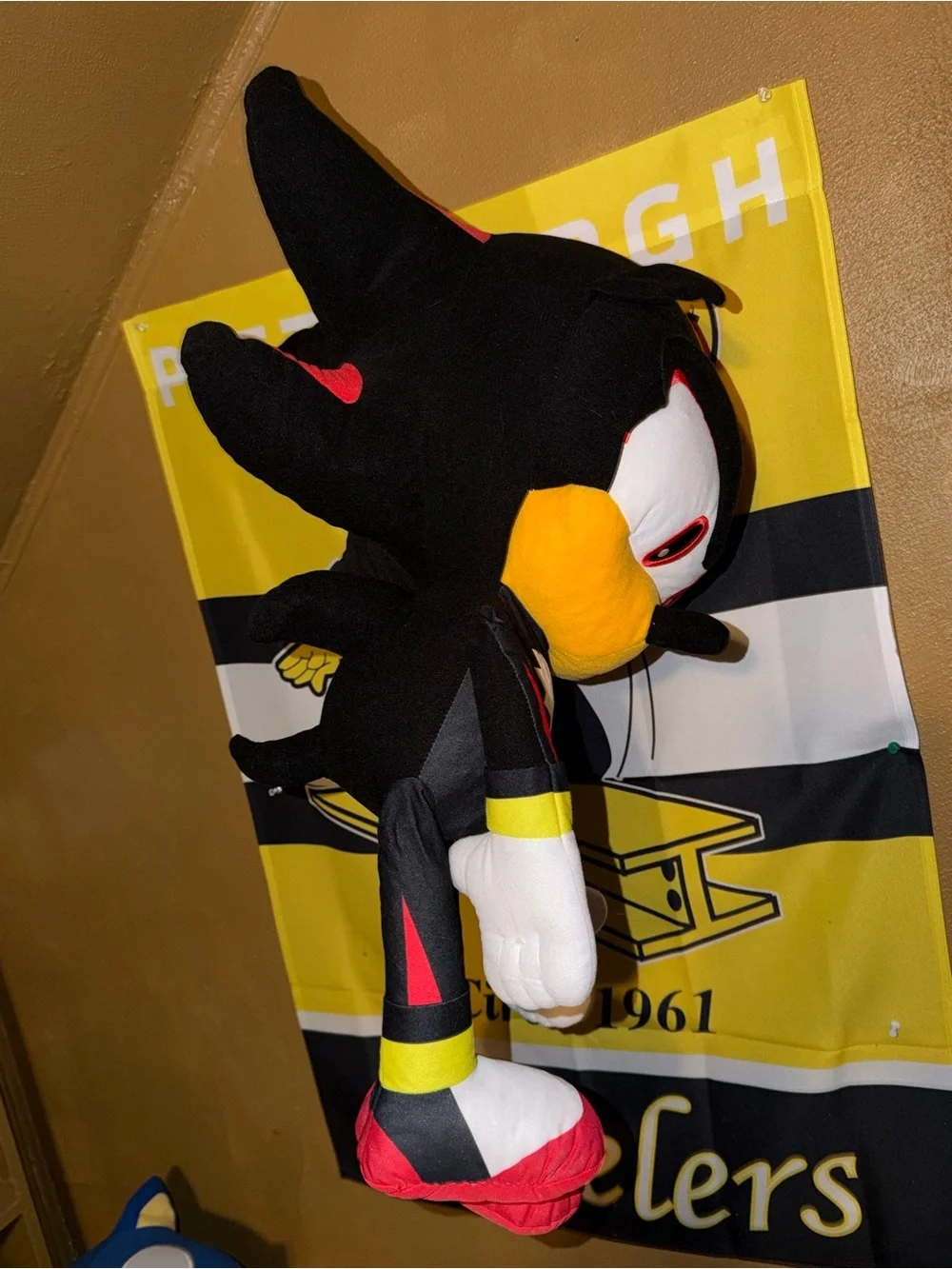 Sega Toy Factory Shadow The Hedgehog 2024 21” Plush Large Good Condition Souv